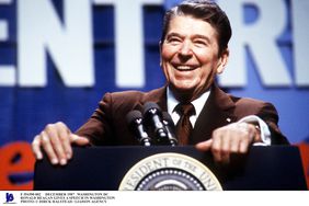Ronald Reagan giving a speech