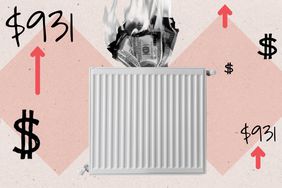 Illustration depicting rising costs of heating homes