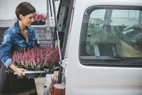 Flower-shop owner loading up van