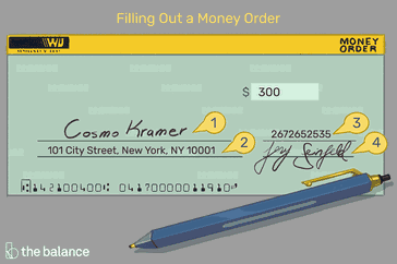 Image shows a money order for $300 filled out for "Cosmo Kramer", from Jerry Seinfeld
