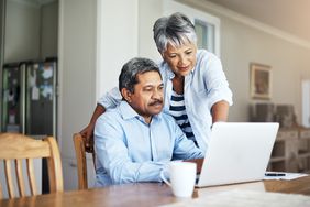 shot of a senior couple using a laptop