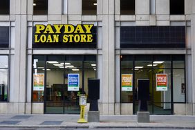 Exterior view of a Payday Loan Store in downtown Chicago, Illinois, 2019.
