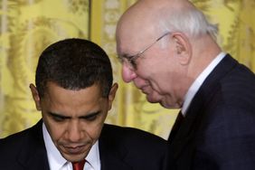 President Barack Obama and Paul Volcker