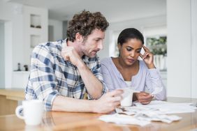 couple reviewing bills