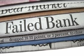 newspaper with "Failed Bank" headline