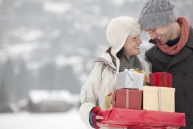 couple with presents