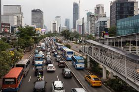 Street scene in Jakarta, Indonesia