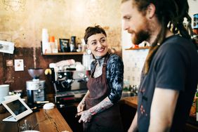 Cafe workers in a microbusiness