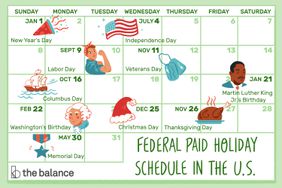 paid holiday schedule graphic