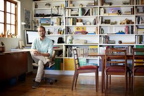 Man sitting at a desk in his home office