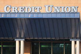 Credit union sign outside of a building