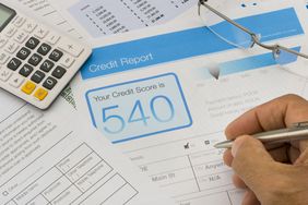 credit report form on a desk