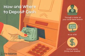 Illustration of how and where to deposit cash
