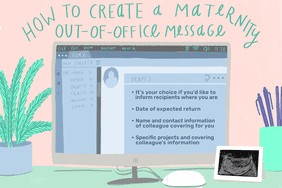 illustration about how to create a maternity out-of-office message