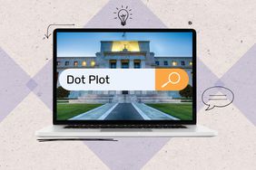 Open laptop computer with the search function showing 'Dot Plot.'