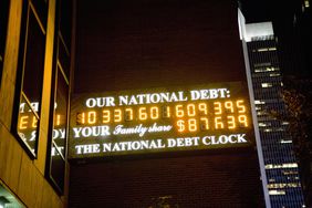 National Debt Clock in 2008, when it was expanded to 14-digits.