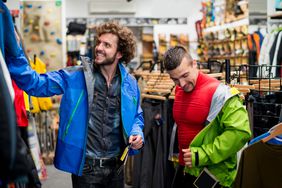 Men shopping in a sporting goods store